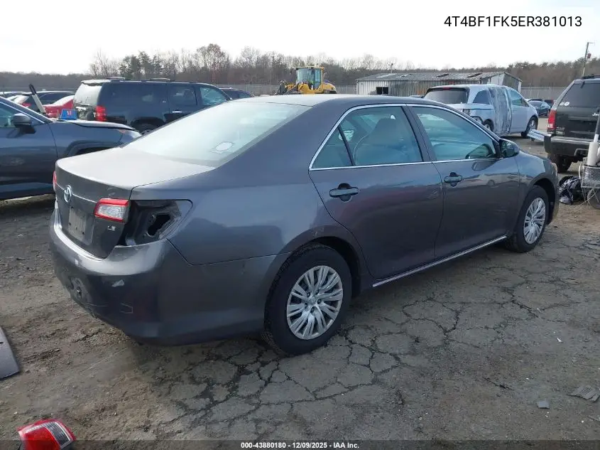 4T4BF1FK5ER381013 2014 Toyota Camry Le