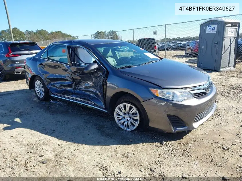 4T4BF1FK0ER340627 2014 Toyota Camry Le