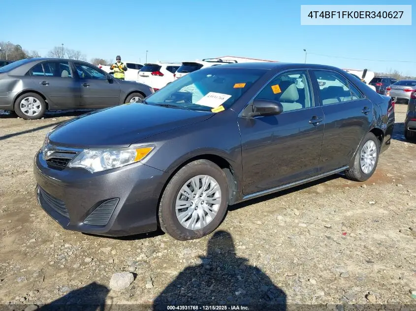 4T4BF1FK0ER340627 2014 Toyota Camry Le