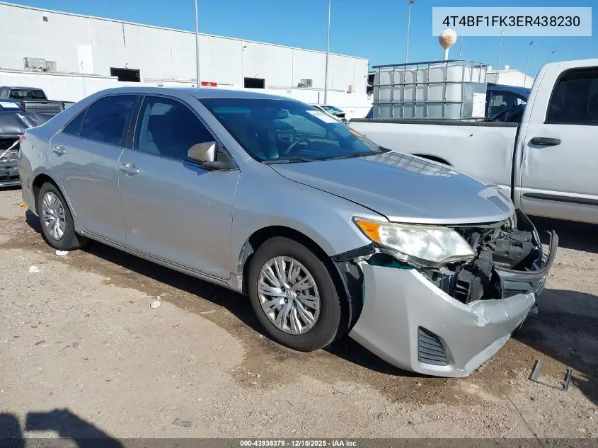 4T4BF1FK3ER438230 2014 Toyota Camry Le
