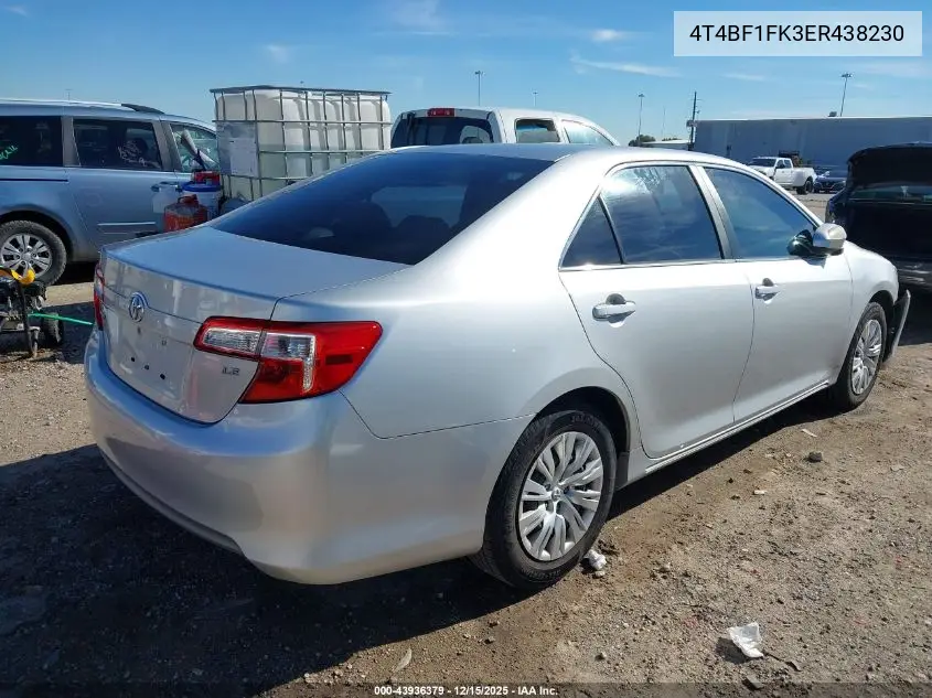 4T4BF1FK3ER438230 2014 Toyota Camry Le