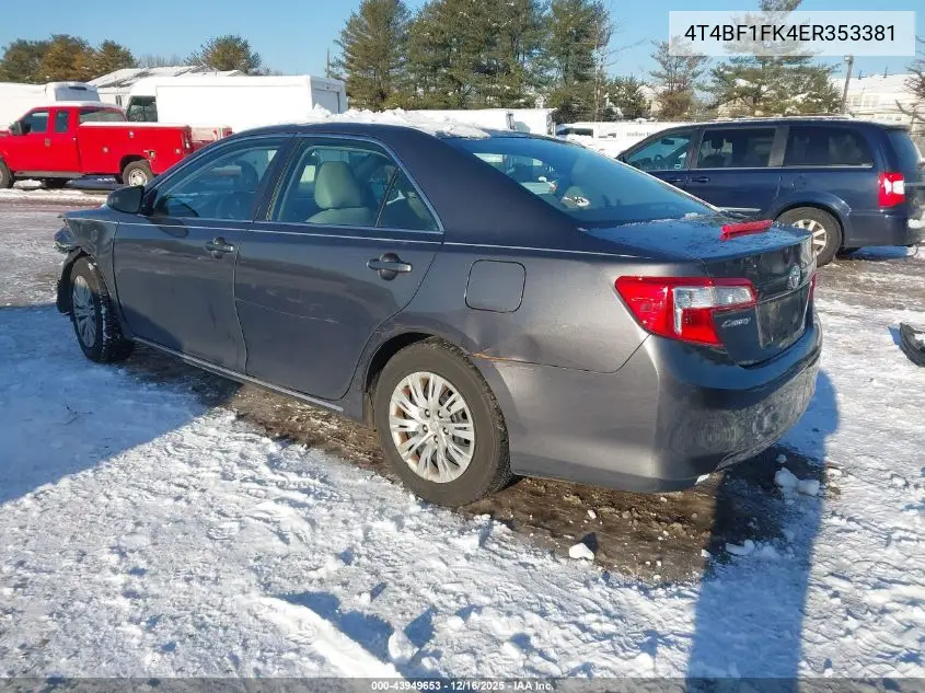 4T4BF1FK4ER353381 2014 Toyota Camry Le