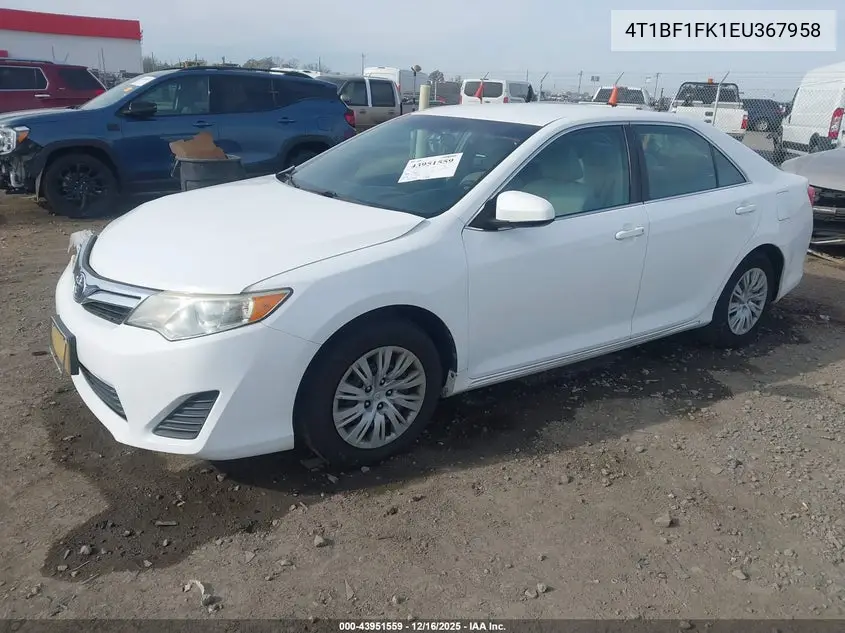 4T1BF1FK1EU367958 2014 Toyota Camry Le