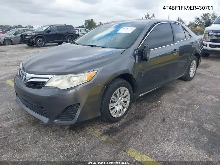 4T4BF1FK9ER430701 2014 Toyota Camry Le