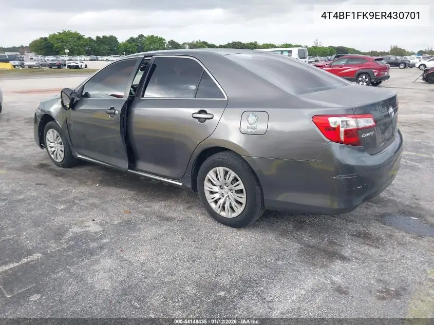 4T4BF1FK9ER430701 2014 Toyota Camry Le