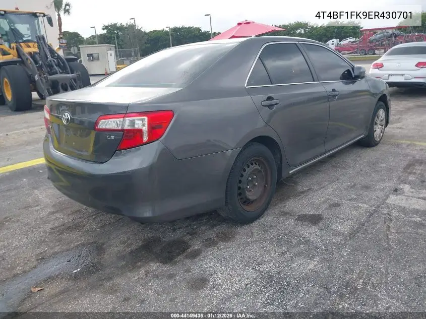 4T4BF1FK9ER430701 2014 Toyota Camry Le