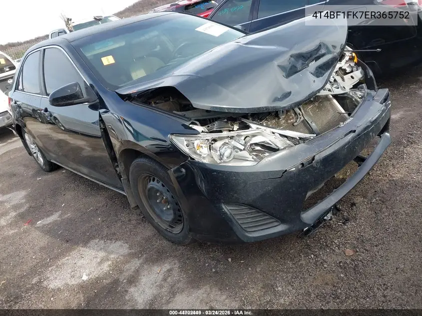 4T4BF1FK7ER365752 2014 Toyota Camry Le