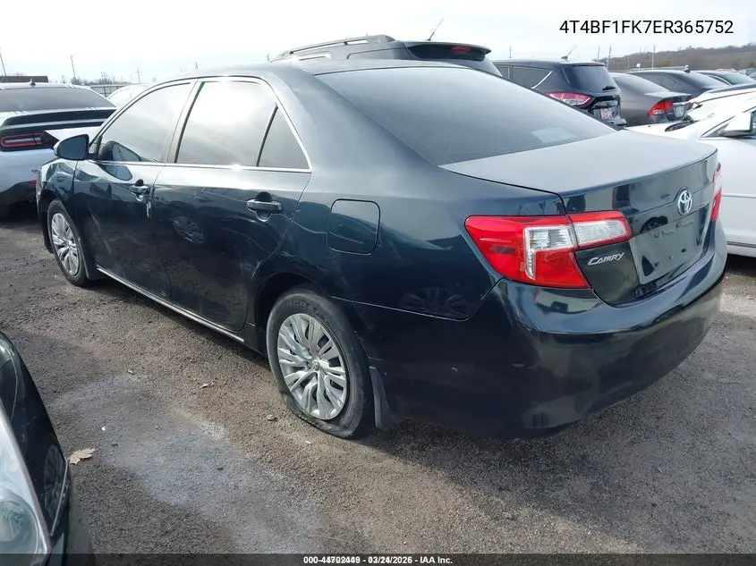 4T4BF1FK7ER365752 2014 Toyota Camry Le