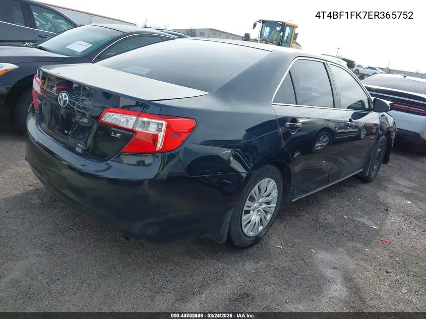 4T4BF1FK7ER365752 2014 Toyota Camry Le
