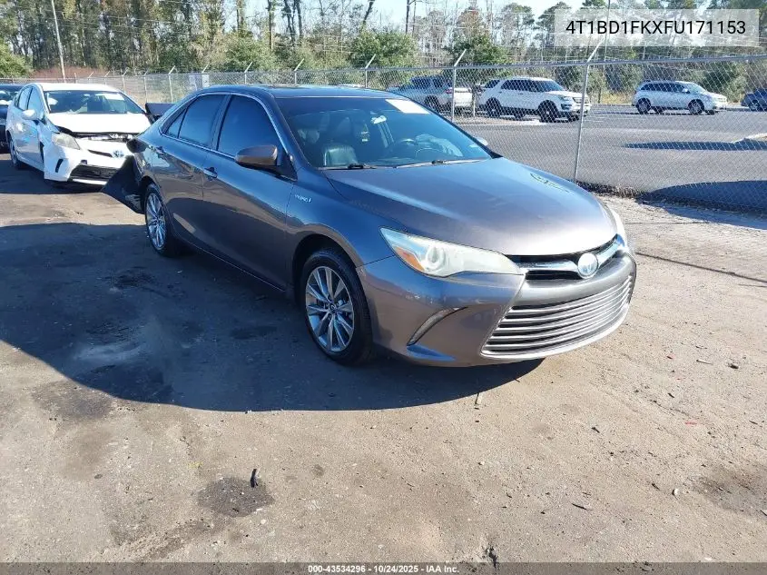 4T1BD1FKXFU171153 2015 Toyota Camry Hybrid Xle