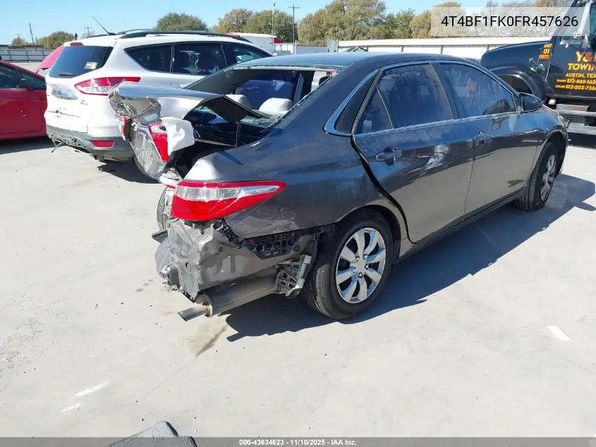 4T4BF1FK0FR457626 2015 Toyota Camry Le