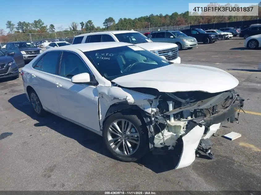 4T1BF1FK3FU081837 2015 Toyota Camry Se