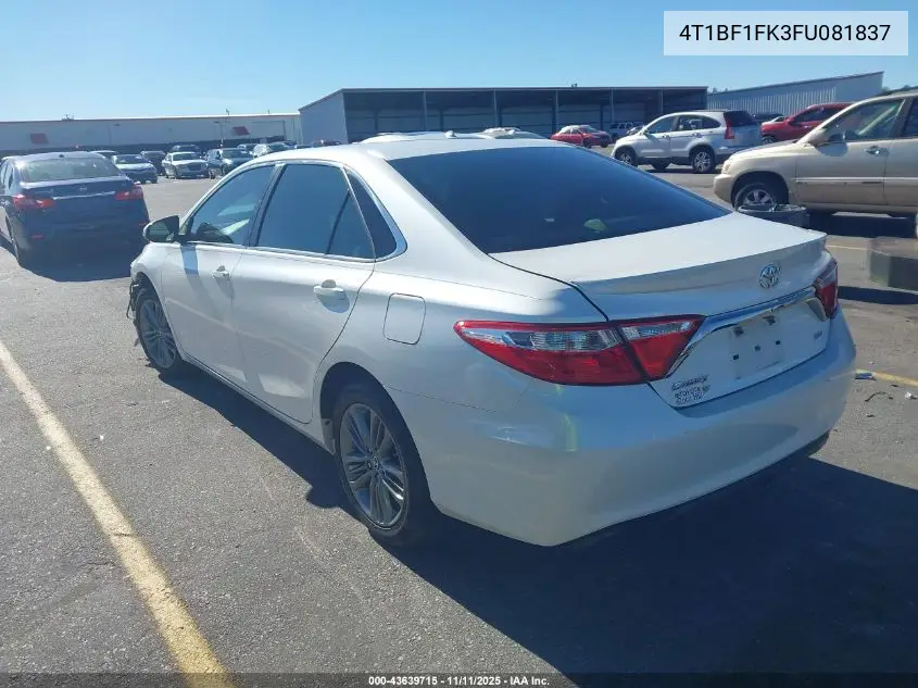 4T1BF1FK3FU081837 2015 Toyota Camry Se