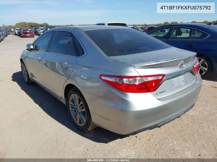 4T1BF1FKXFU075792 2015 Toyota Camry Se