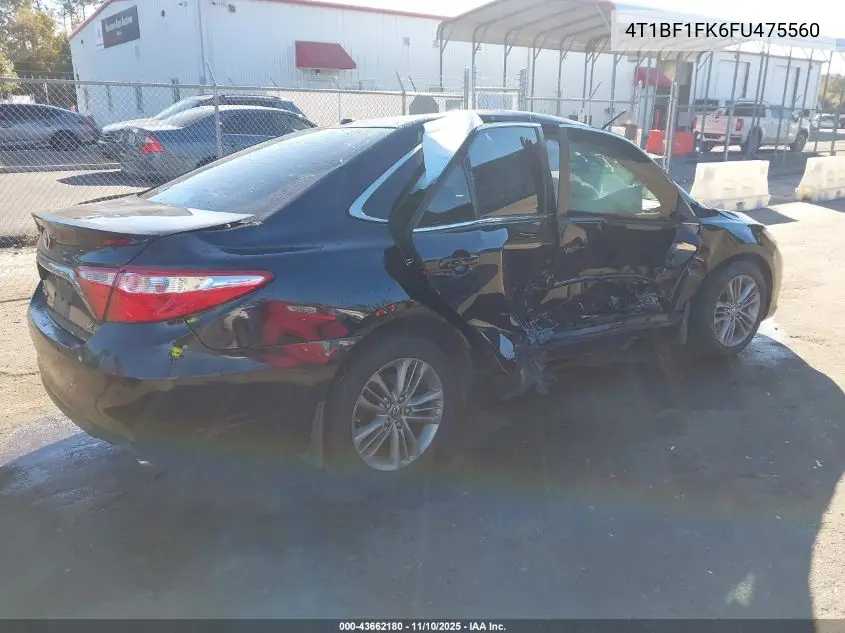 4T1BF1FK6FU475560 2015 Toyota Camry Se