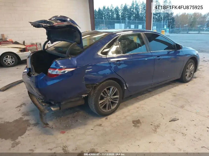 4T1BF1FK4FU875925 2015 Toyota Camry Se