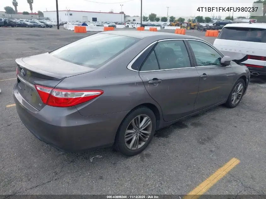 4T1BF1FK4FU980237 2015 Toyota Camry Se