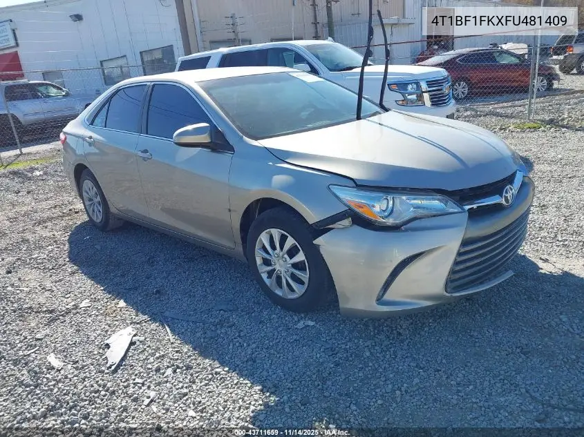 4T1BF1FKXFU481409 2015 Toyota Camry Le