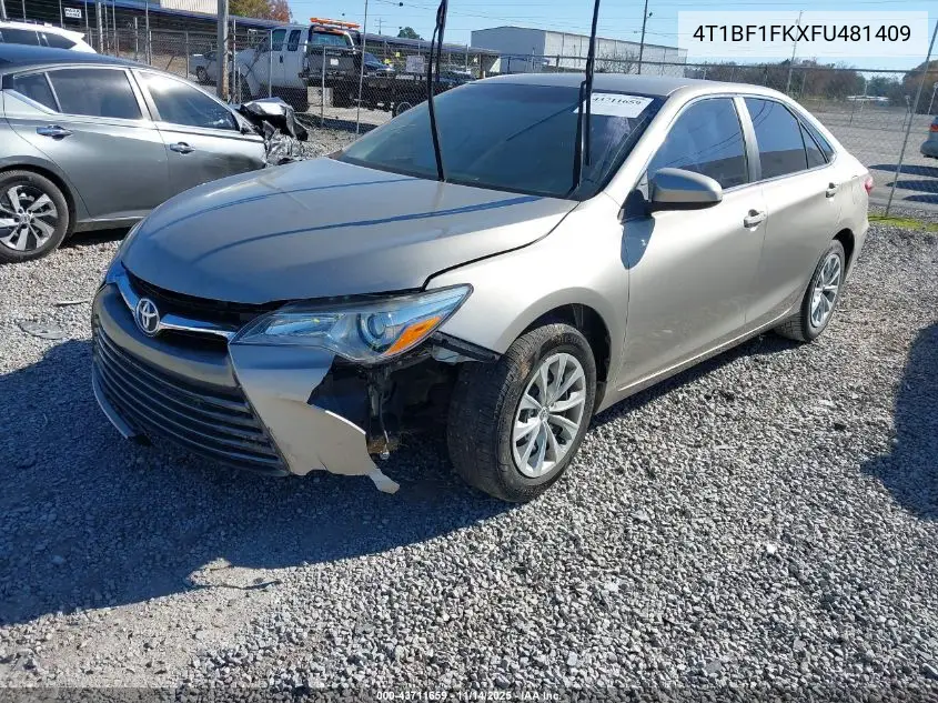 4T1BF1FKXFU481409 2015 Toyota Camry Le