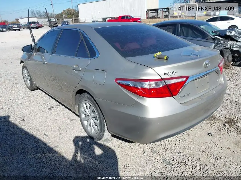 4T1BF1FKXFU481409 2015 Toyota Camry Le