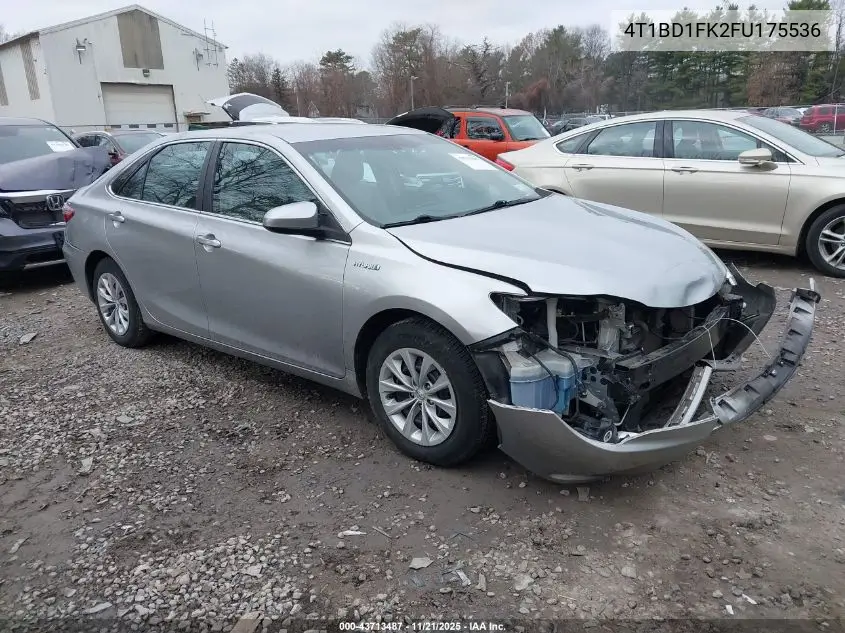 4T1BD1FK2FU175536 2015 Toyota Camry Hybrid Le