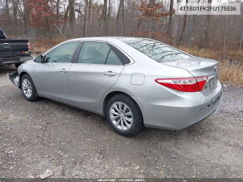 4T1BD1FK2FU175536 2015 Toyota Camry Hybrid Le