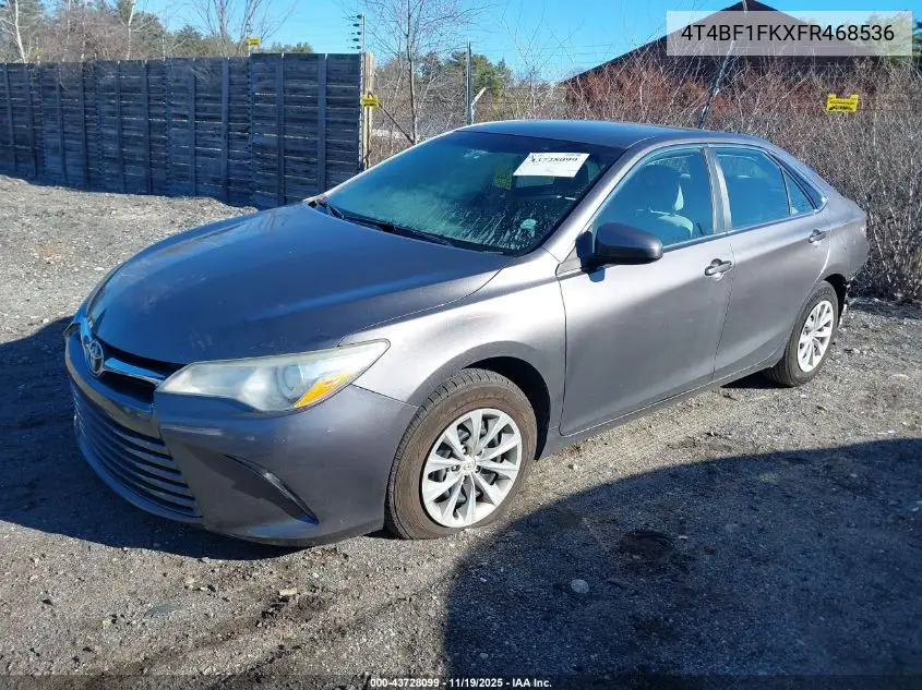 4T4BF1FKXFR468536 2015 Toyota Camry Le