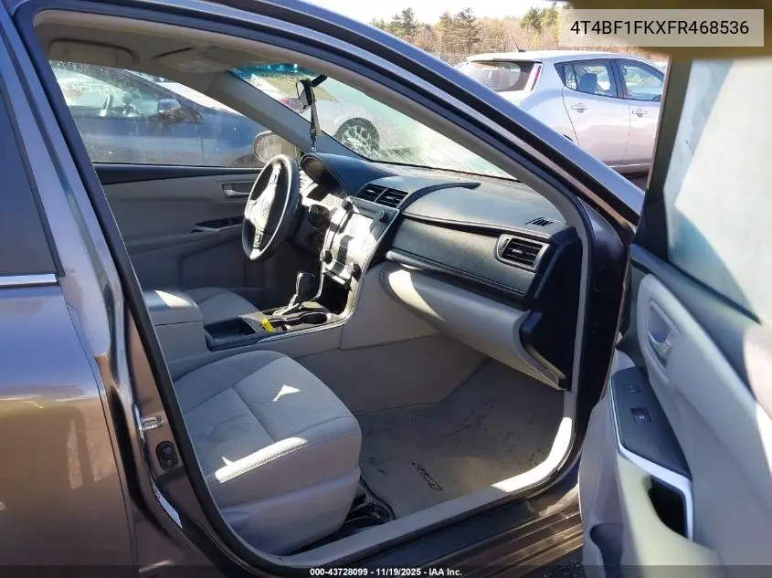 4T4BF1FKXFR468536 2015 Toyota Camry Le