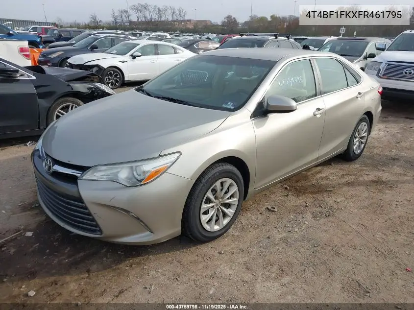 4T4BF1FKXFR461795 2015 Toyota Camry Le