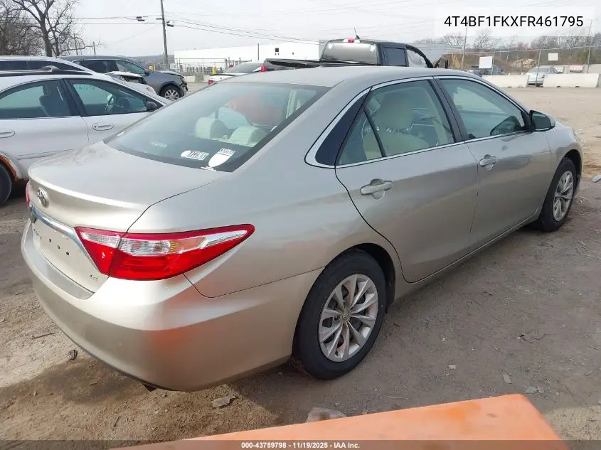 4T4BF1FKXFR461795 2015 Toyota Camry Le
