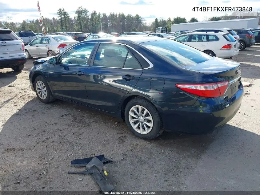 4T4BF1FKXFR473848 2015 Toyota Camry Le