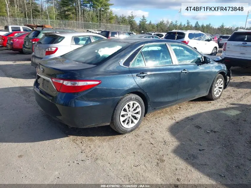 4T4BF1FKXFR473848 2015 Toyota Camry Le