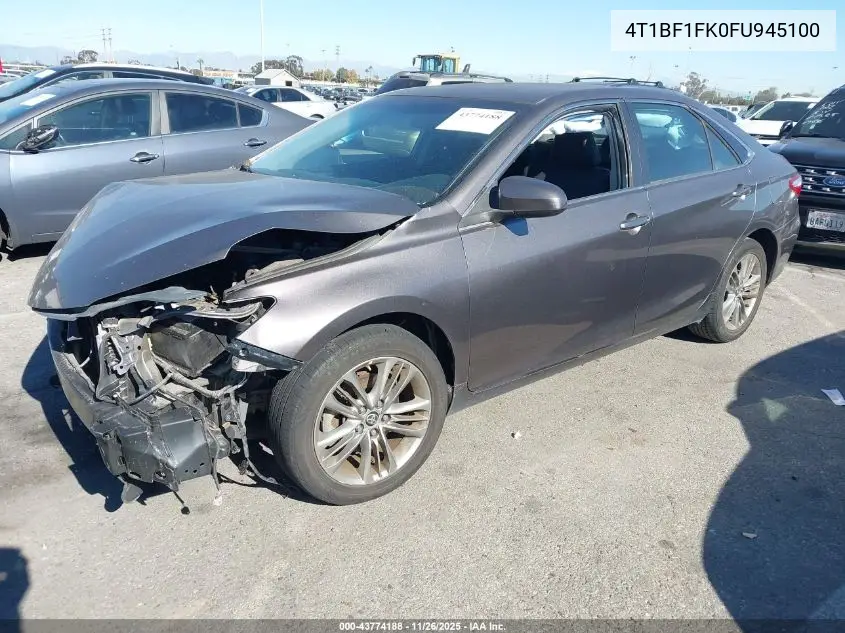 4T1BF1FK0FU945100 2015 Toyota Camry Se