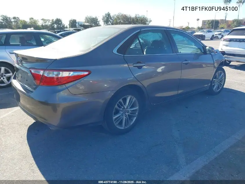 4T1BF1FK0FU945100 2015 Toyota Camry Se