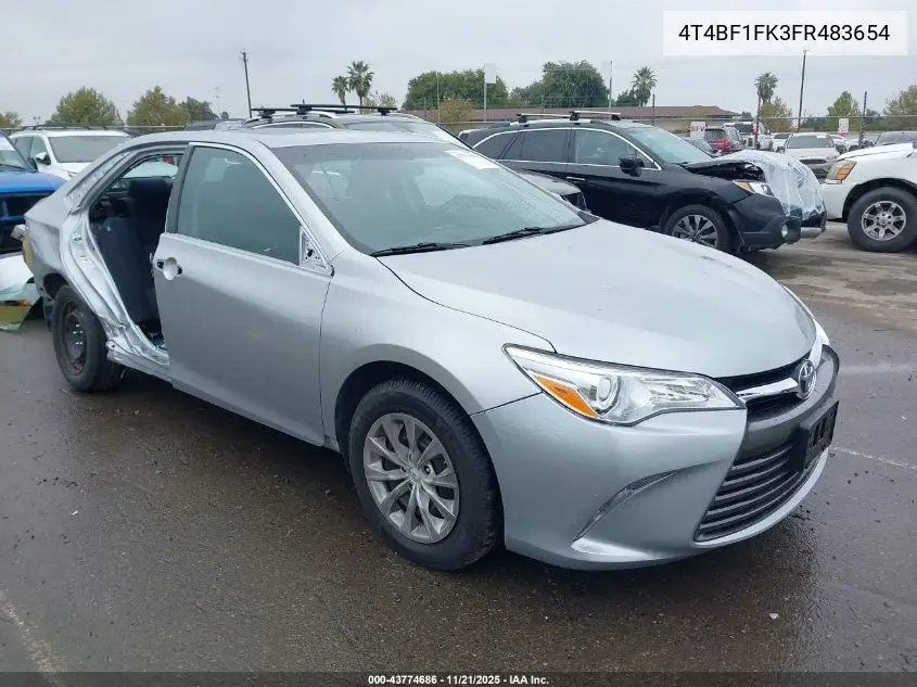 4T4BF1FK3FR483654 2015 Toyota Camry Le