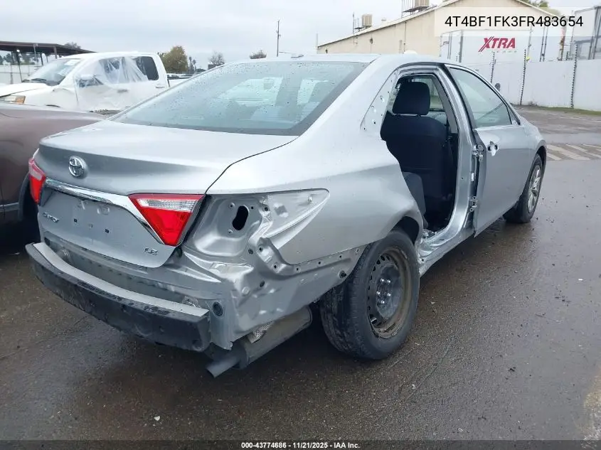 4T4BF1FK3FR483654 2015 Toyota Camry Le