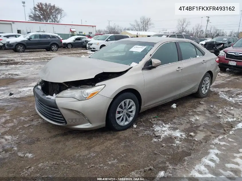 4T4BF1FKXFR493162 2015 Toyota Camry Le