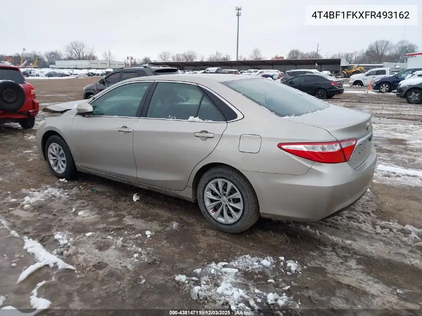 4T4BF1FKXFR493162 2015 Toyota Camry Le