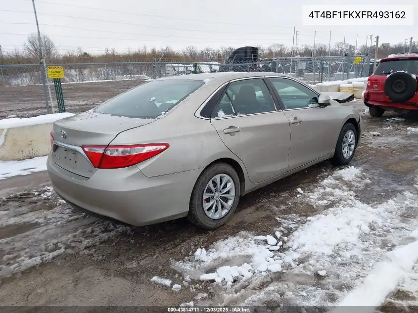 4T4BF1FKXFR493162 2015 Toyota Camry Le