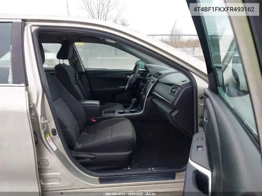 4T4BF1FKXFR493162 2015 Toyota Camry Le
