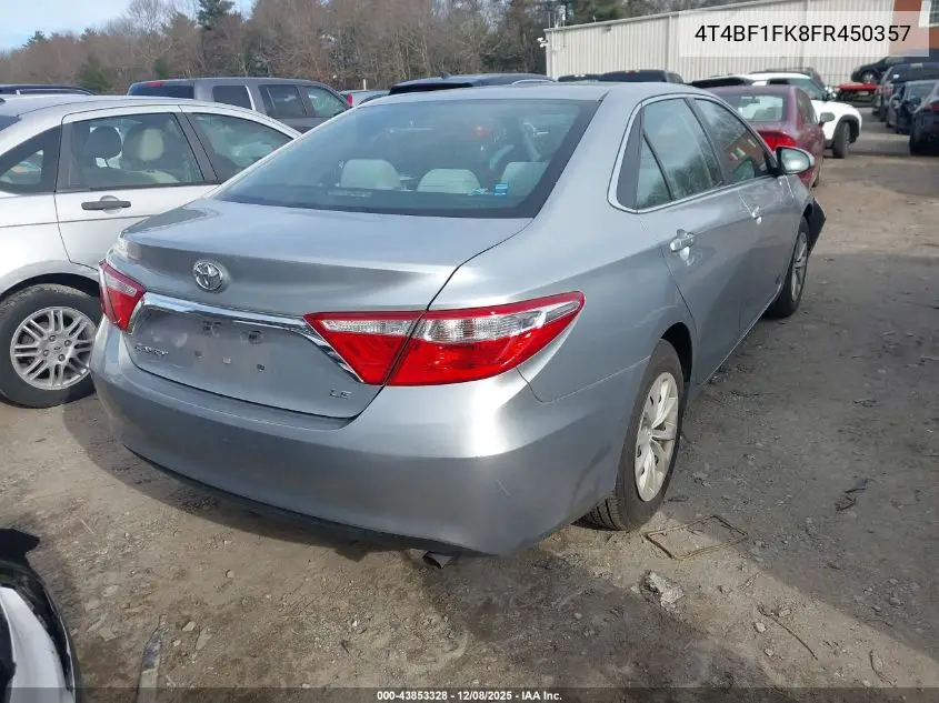 4T4BF1FK8FR450357 2015 Toyota Camry Le