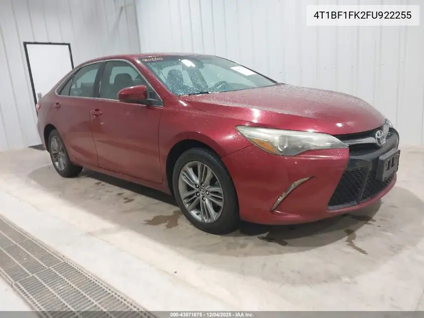 4T1BF1FK2FU922255 2015 Toyota Camry Se