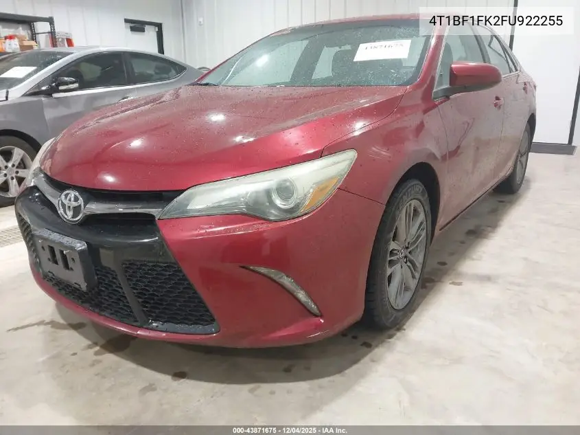 4T1BF1FK2FU922255 2015 Toyota Camry Se