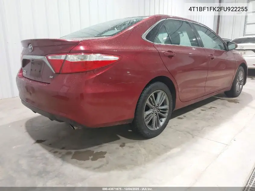 4T1BF1FK2FU922255 2015 Toyota Camry Se