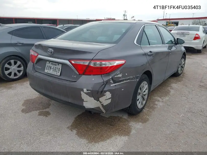 4T1BF1FK4FU035403 2015 Toyota Camry Le