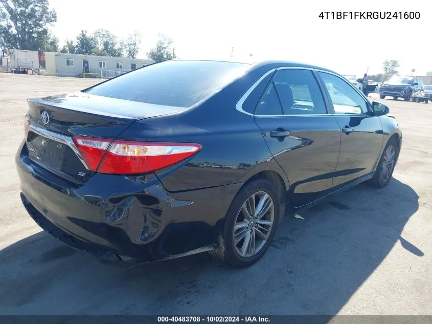 4T1BF1FKRGU241600 2016 Toyota Camry Se