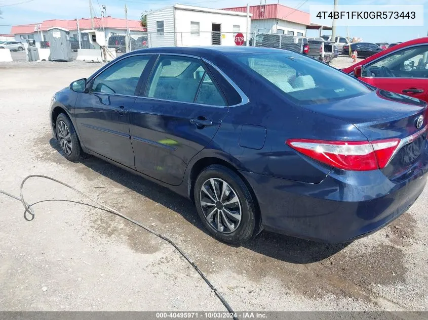 4T4BF1FK0GR573443 2016 Toyota Camry Le