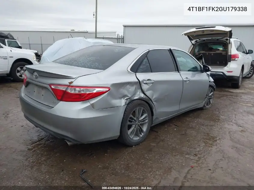 4T1BF1FK2GU179338 2016 Toyota Camry Se