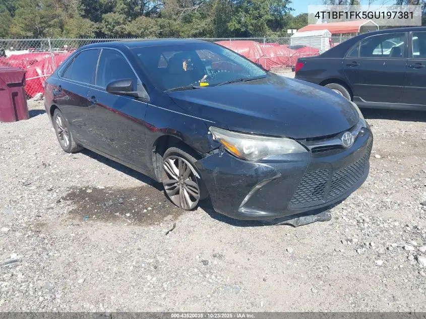 4T1BF1FK5GU197381 2016 Toyota Camry Se