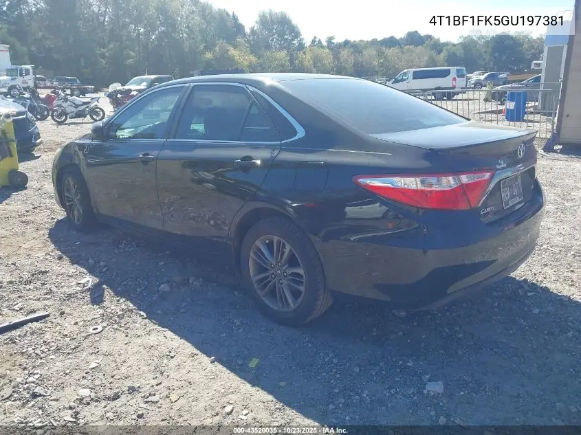 4T1BF1FK5GU197381 2016 Toyota Camry Se
